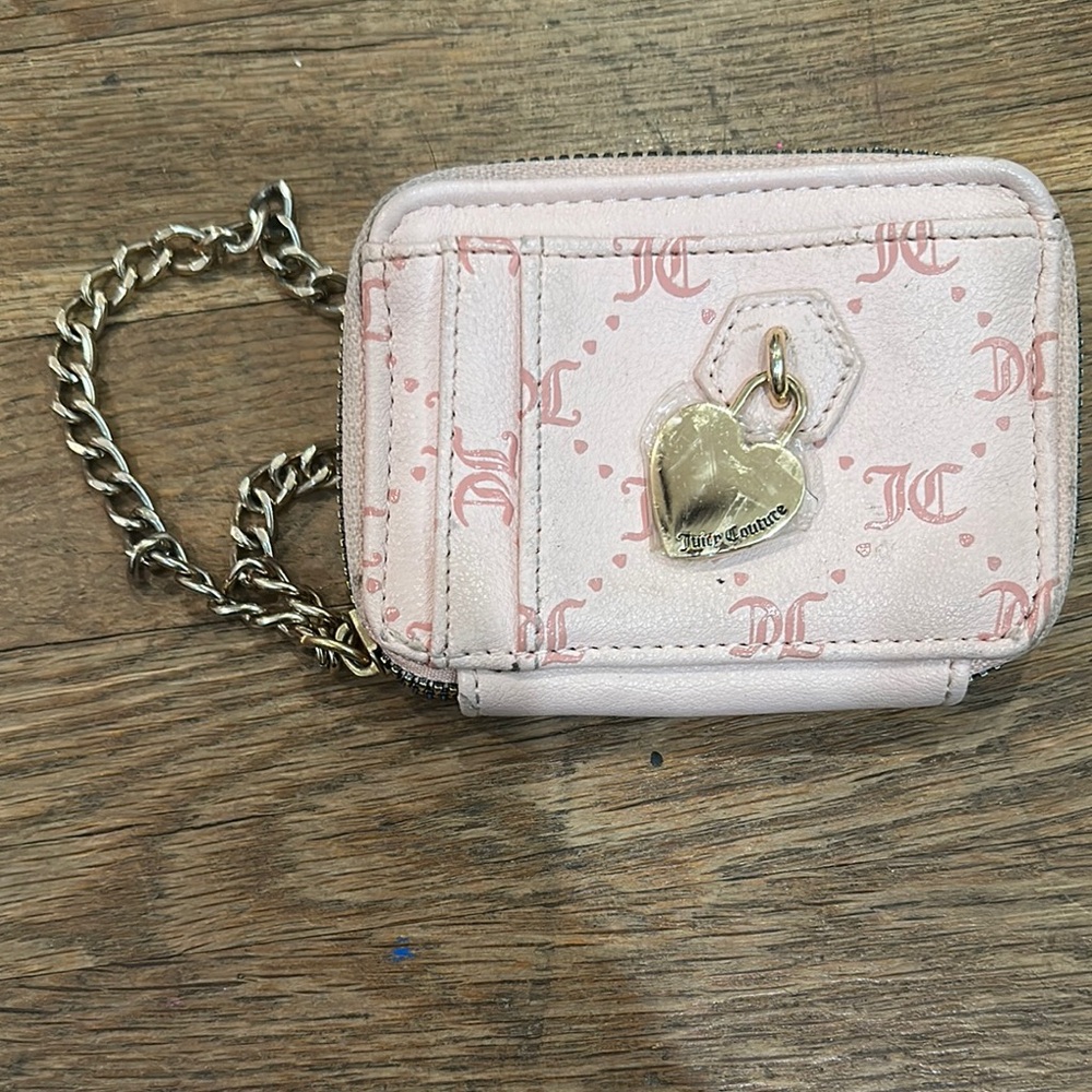 Juicy Couture Blush Wallet with Gold Chain